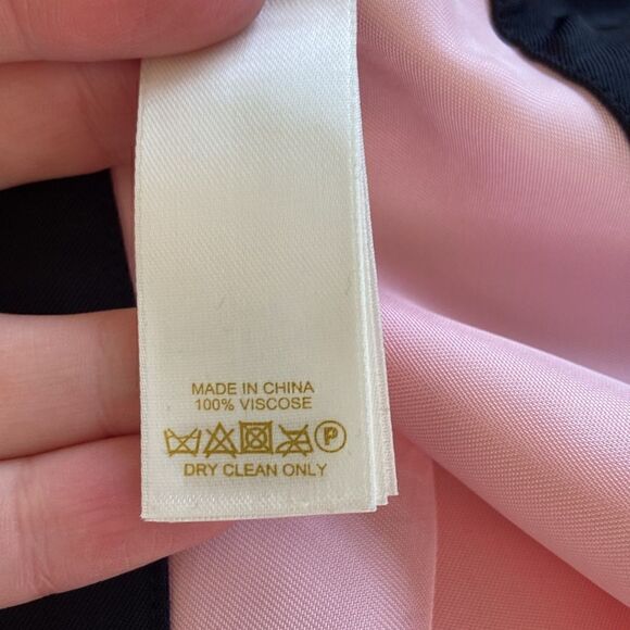 Kate Spade Pink & Black Jeweled Embellished Chic Peter Pan Collar Blouse Size 6 - Picture 9 of 9